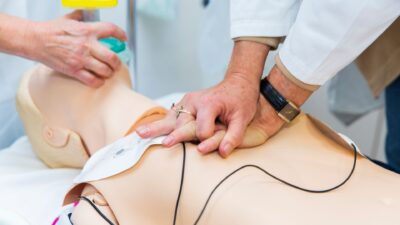 Should you preform CPR before or after an AED?